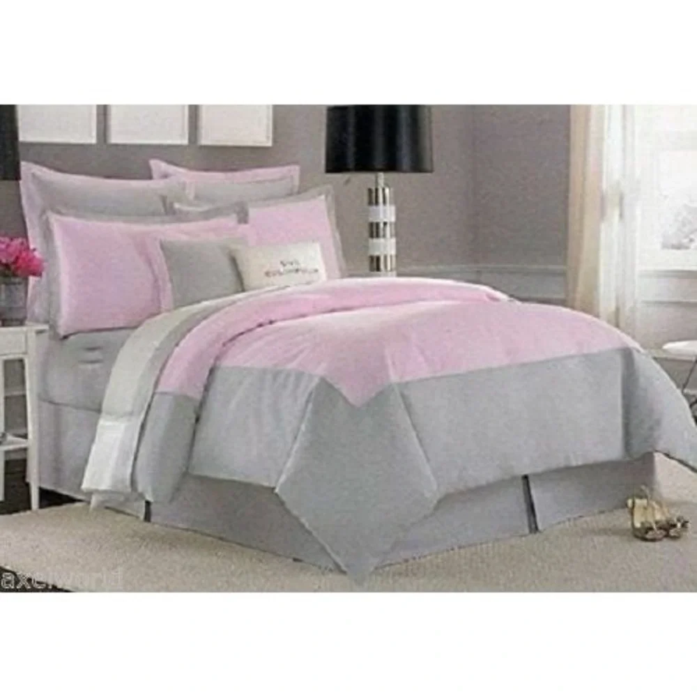 Kate Spade Pink Gray Duvet Cover Spring Street